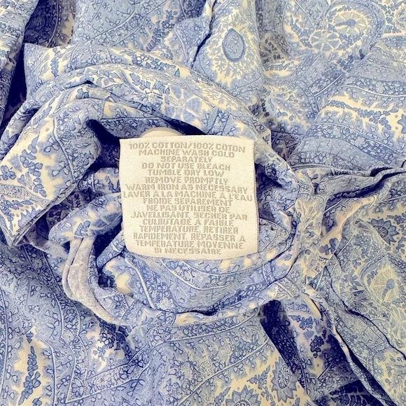 Restoration Hardware RH King Size Blue Italian Paisley duvet cover, 4 shams - Picture 8 of 11